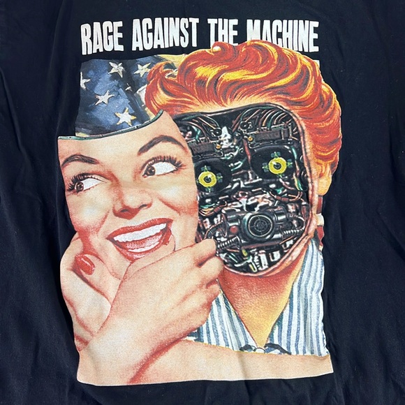Rage Againstst The Machine Long Sleeveve Shirt Black Womens XL PSA Tour Band - Picture 2 of 7